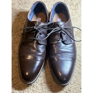 Steve Madden Dress Shoes Men 14M P-Reckon Cap Toe Lace Up Oxford Brown